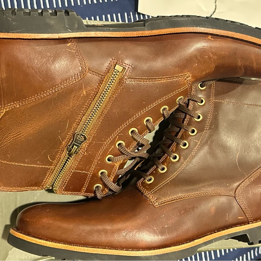 Timberland Men's Kendrick Rich Brown Leather Boots size 10- brand new never worn - Picture 7 of 9